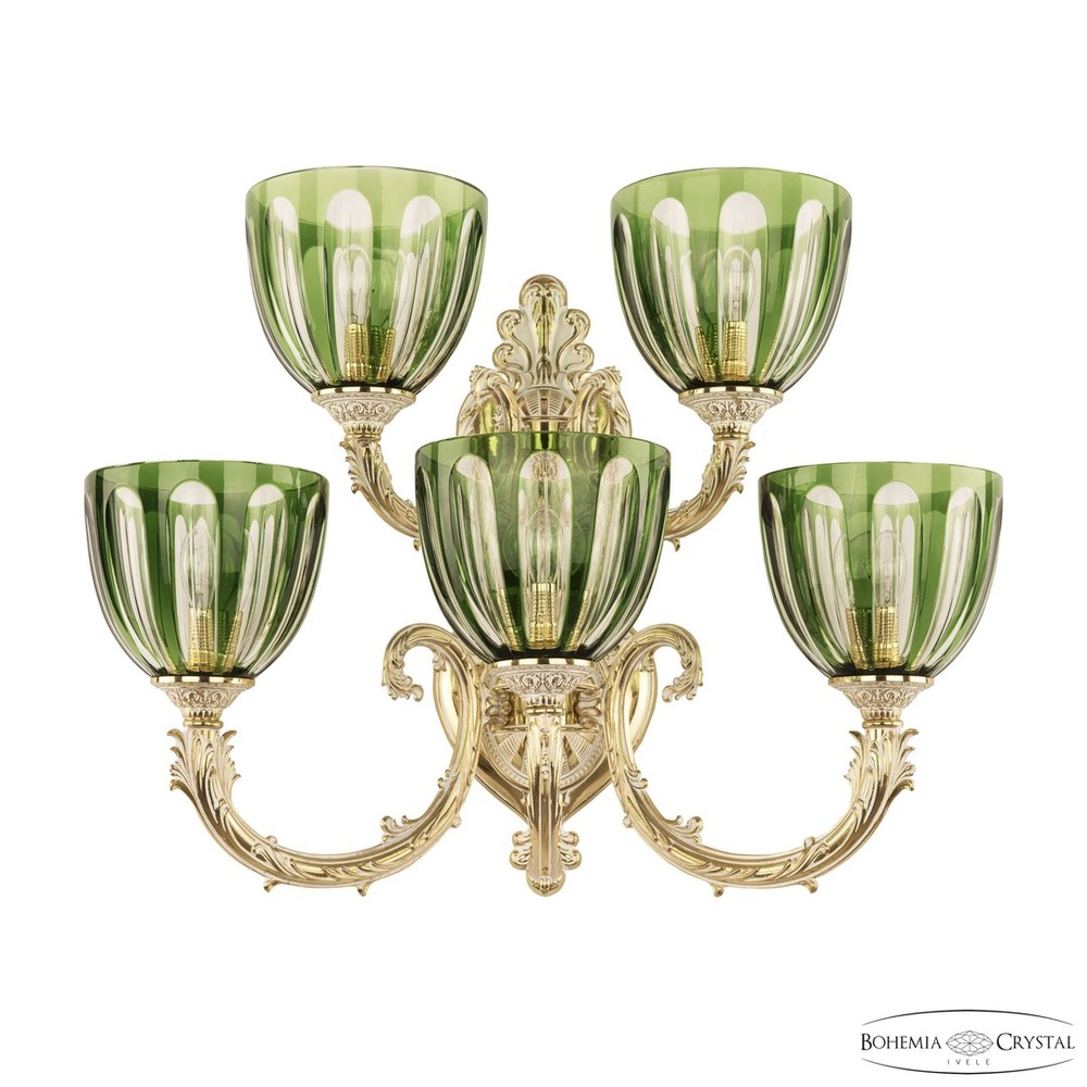 Бра 7109 7109B16/3+2/210 GW P1 U Clear-Green/H-1H