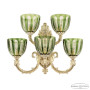 Бра 7109 7109B16/3+2/210 GW P1 U Clear-Green/H-1H
