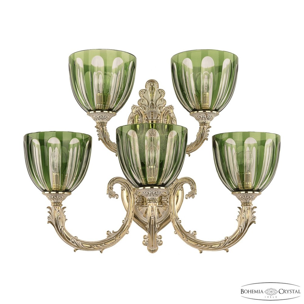 Бра 7109 7109B16/3+2/210 GW P1 U Clear-Green/H-1H