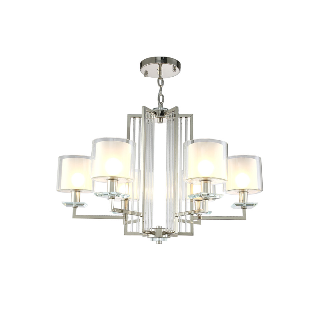 Люстра NICOLAS SP-PL6 NICKEL/WHITE