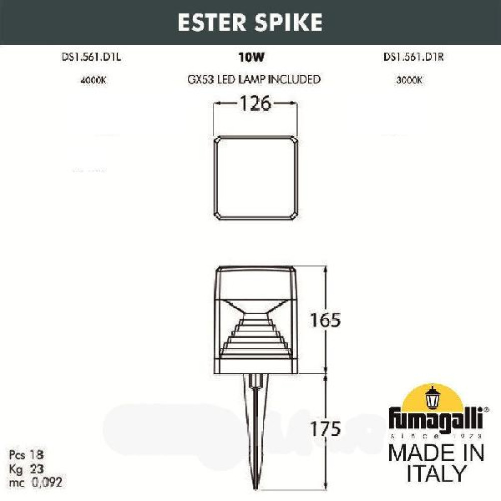 Грунтовый светильник Ester DS1.561.000.LXD1L