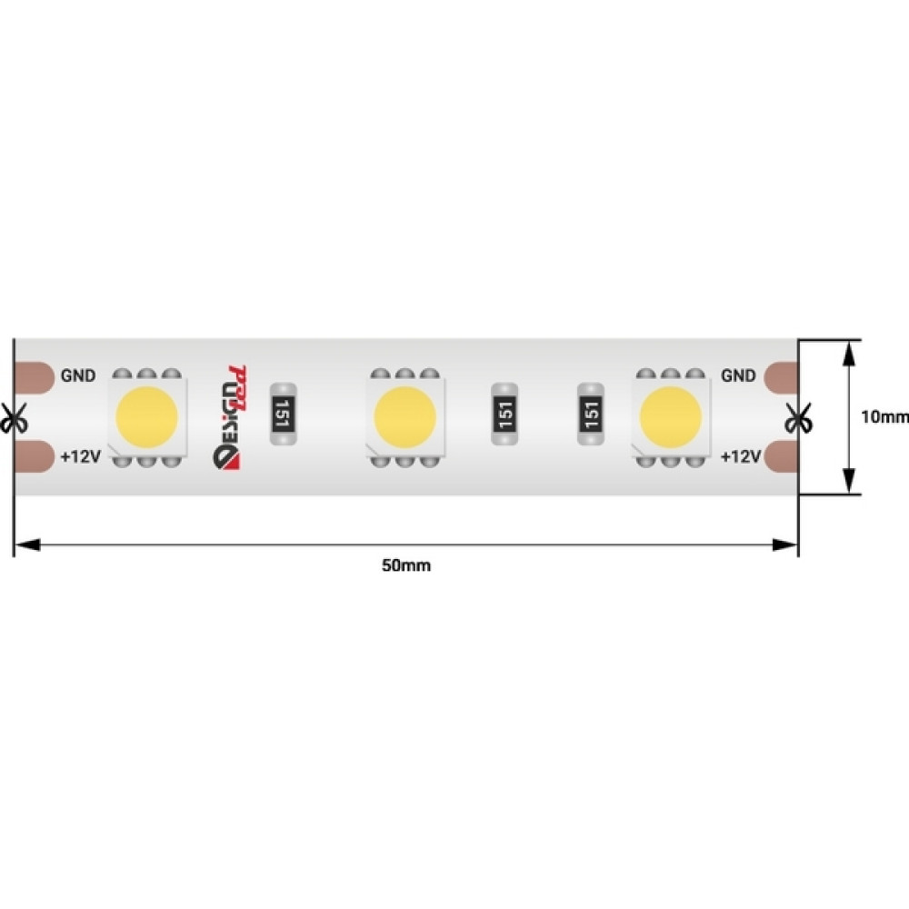 Светодиодная лента LUX DSG560-12-W-65