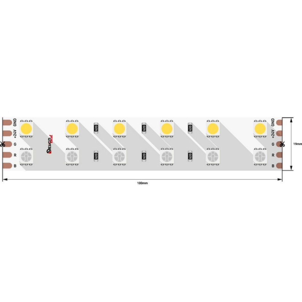 Светодиодная лента LUX DSG5120-24-RGB+WW-33