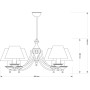 Потолочная люстра San Marino Lampshade SAN-ZW-6(P/A)CR